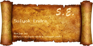 Sulyok Endre névjegykártya
